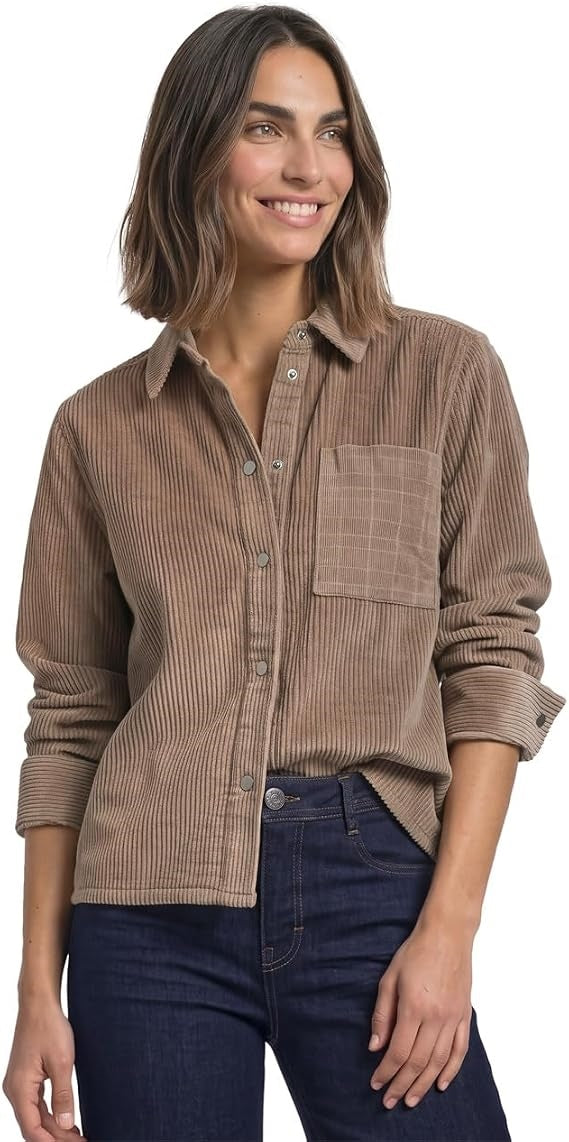 LTD QR Courduroy mix shirtcoll – Sanded Amber 