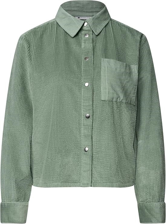 LTD QR Courduroy mix shirtcoll – Eucalyptus Green 