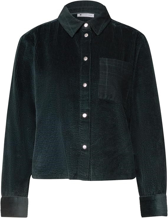 LTD QR Courduroy mix shirtcoll – Stormy Green 