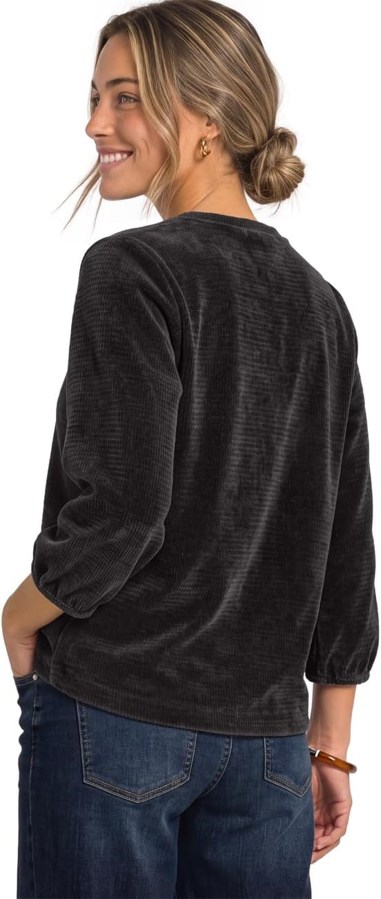 EOS_Cosy round neck Shirt – Black Coffee 