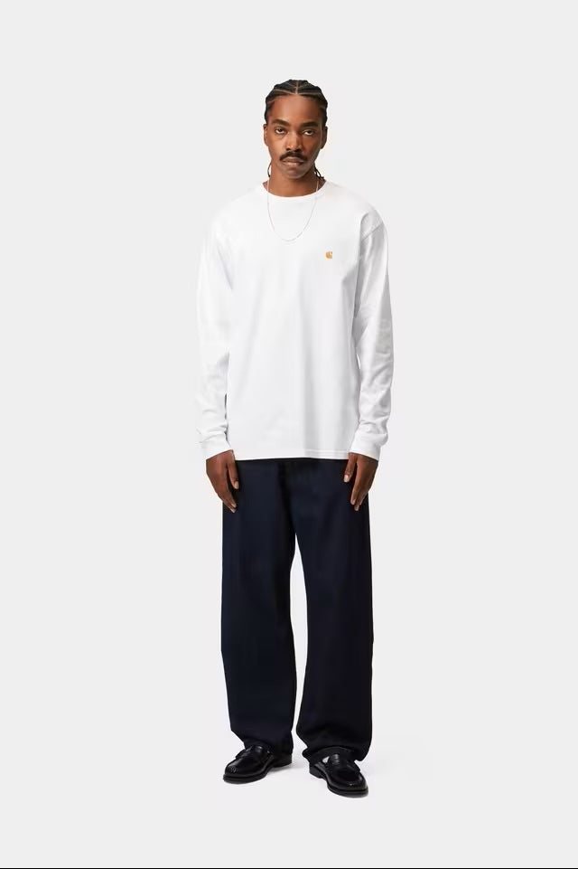 LS Chase T-Shirt White/Gold