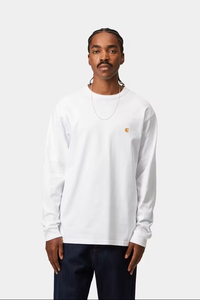 LS Chase T-Shirt White/Gold – White 