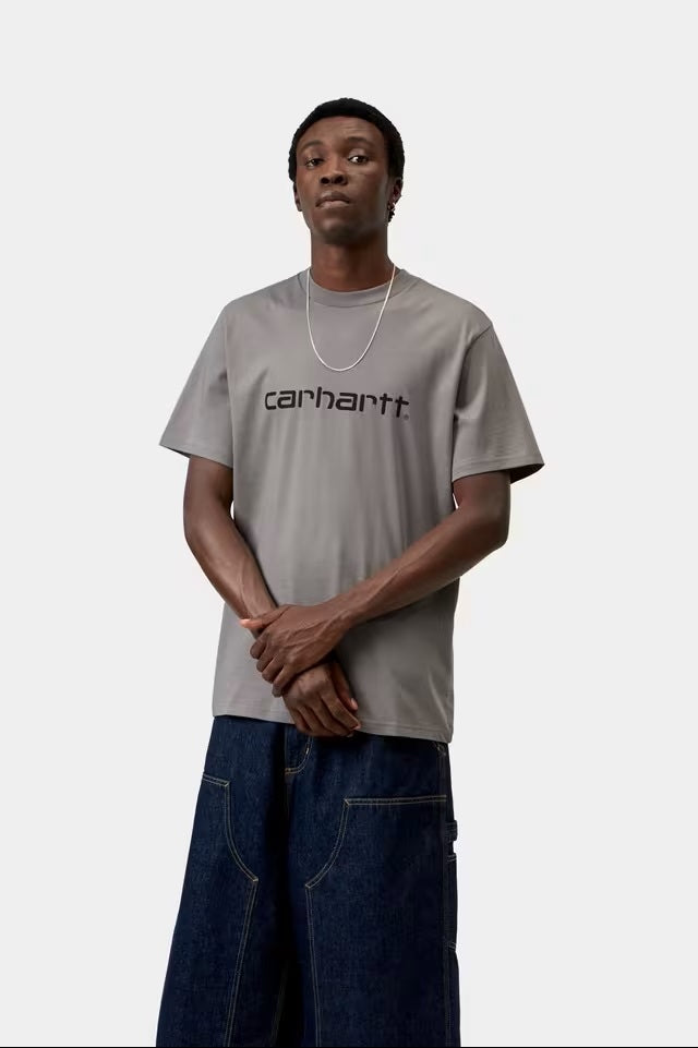 Script T-Shirt Shady Grey/Dark Navy
