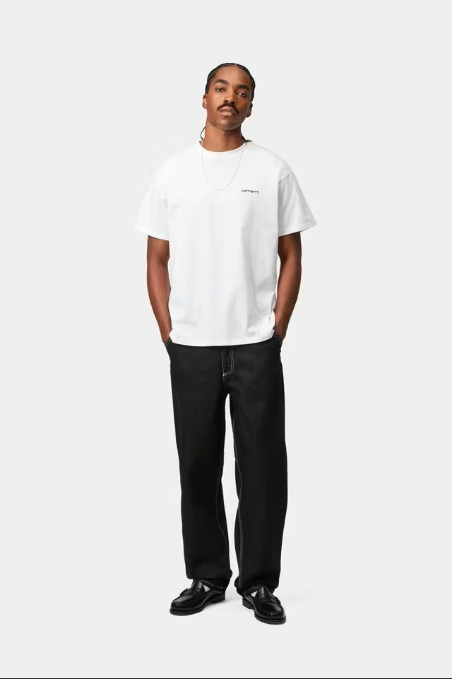 Script Embroidery T-Shirt White/Black