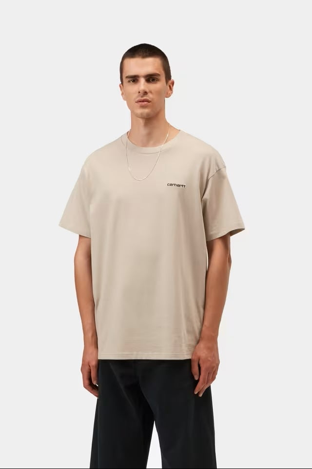Script Embroidery T-Shirt Fleur/Black