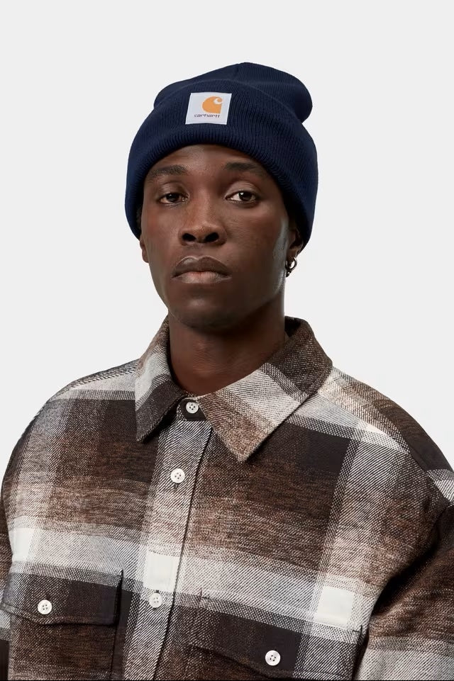 Acrylic Watch Hat Dark Navy