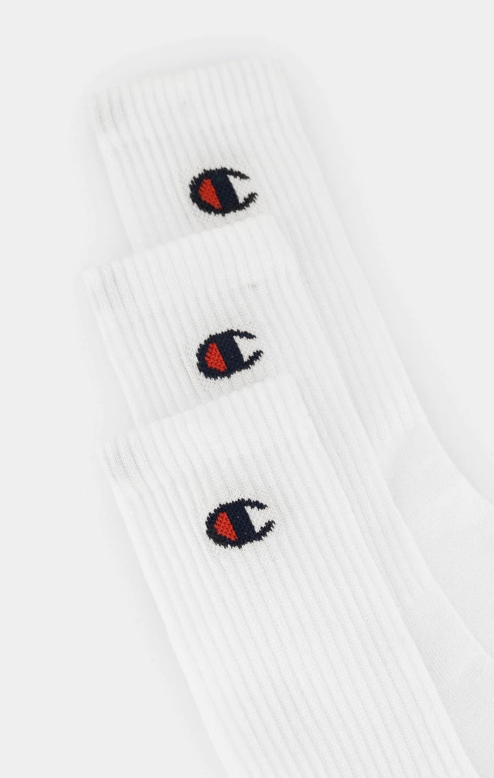 3 pk Crew Socks White