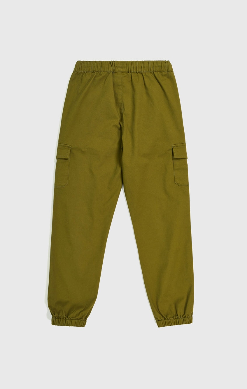 Elastic Cuff Cargo Pant Green
