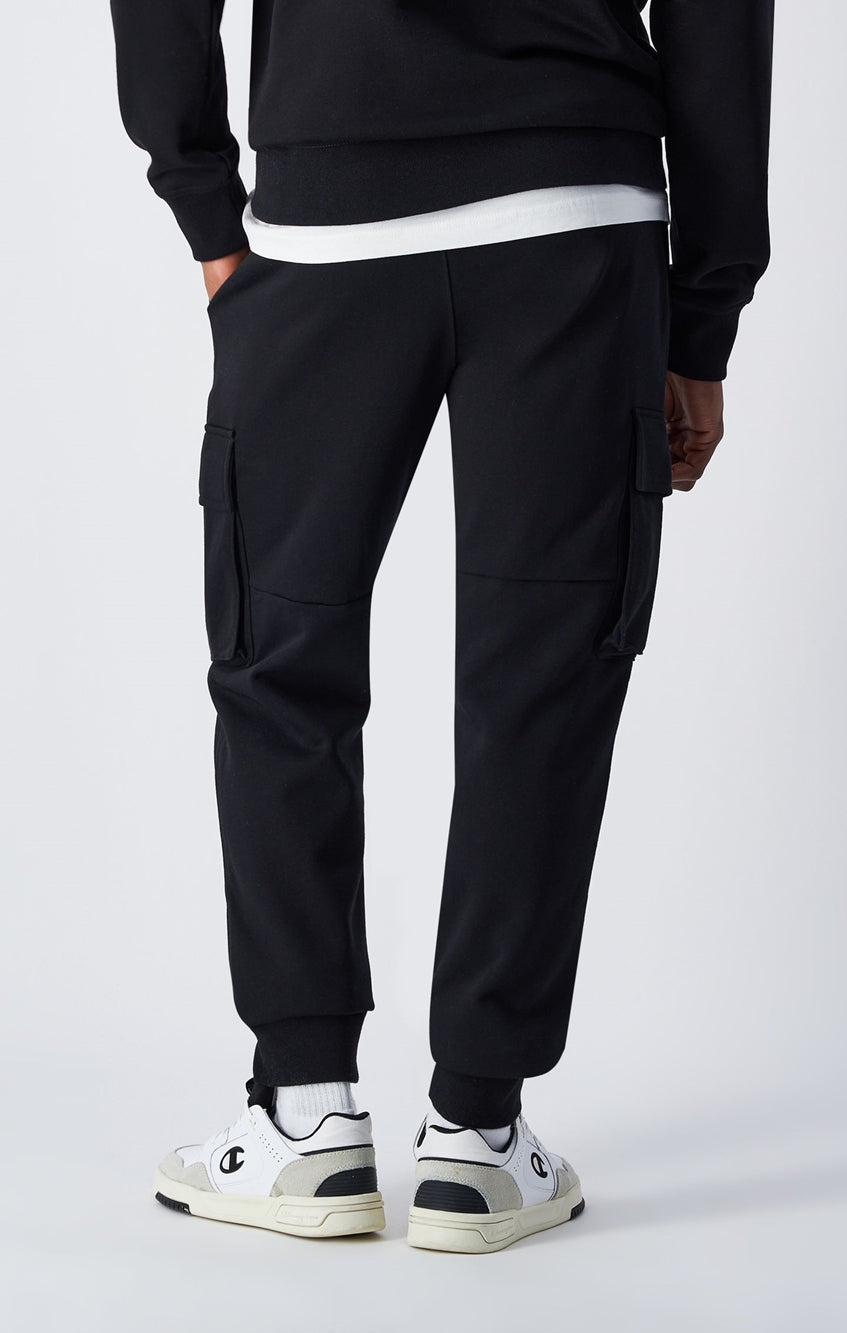 Rib Cuff Cargo Pant Black