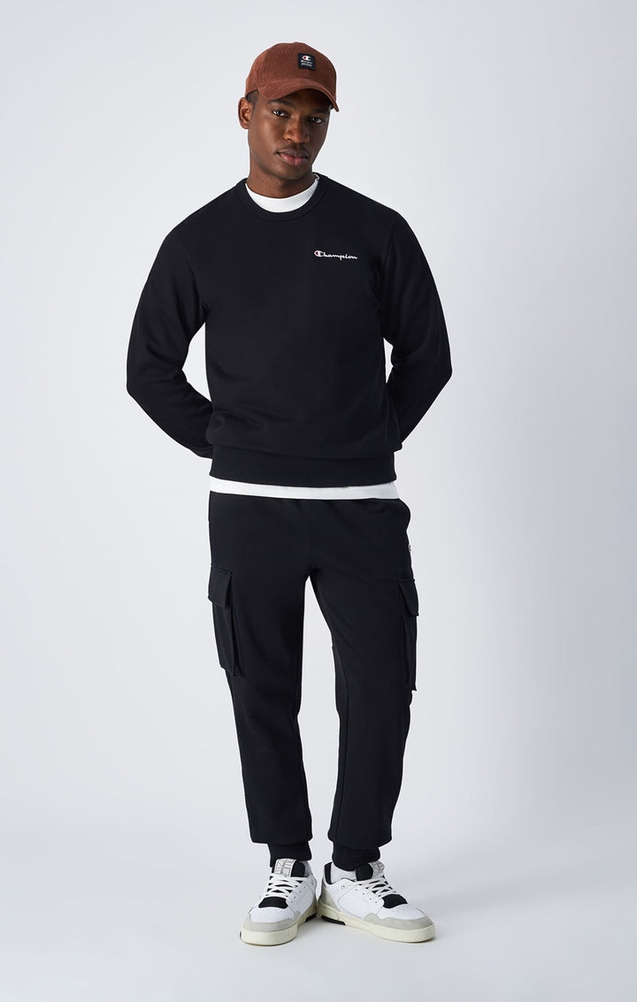 Rib Cuff Cargo Pant Black