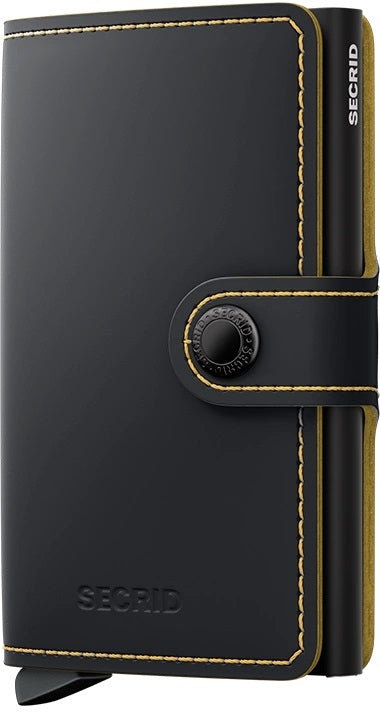 Miniwallet Matte Black &amp; Ochre