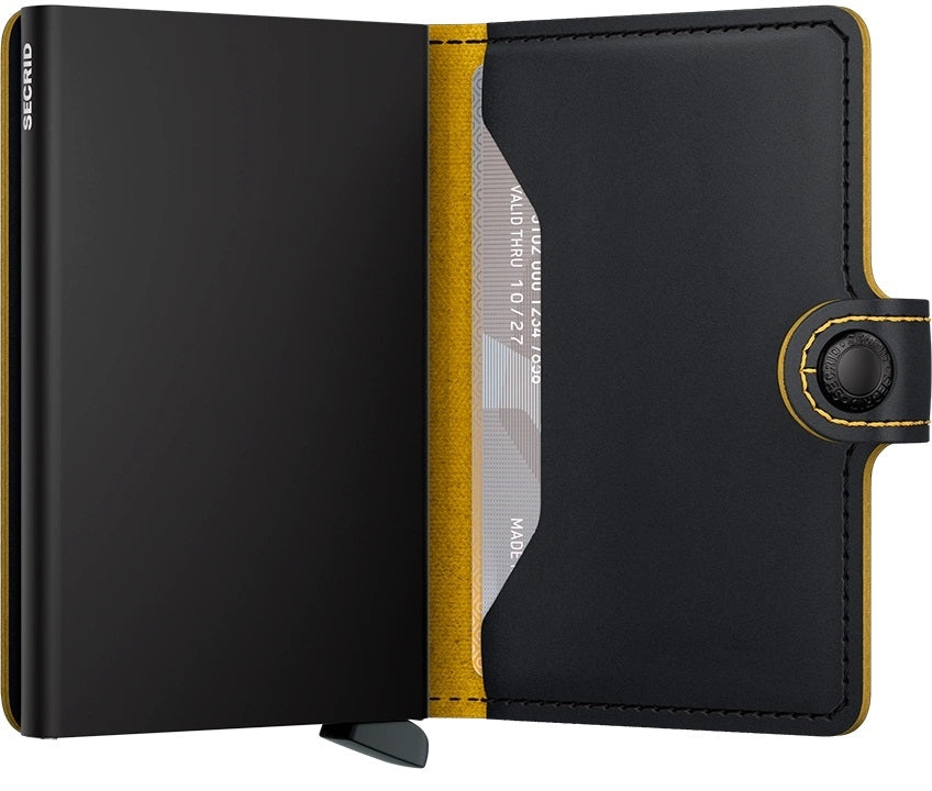 Miniwallet Matte Black &amp; Ochre