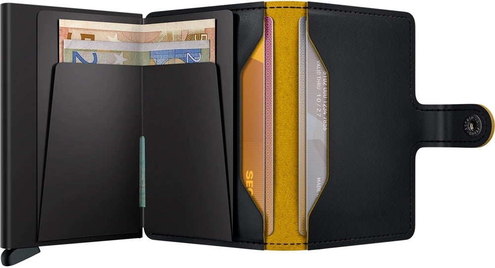 Miniwallet Matte Black &amp; Ochre