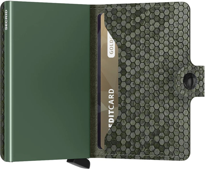 Miniwallet Hexagon Green