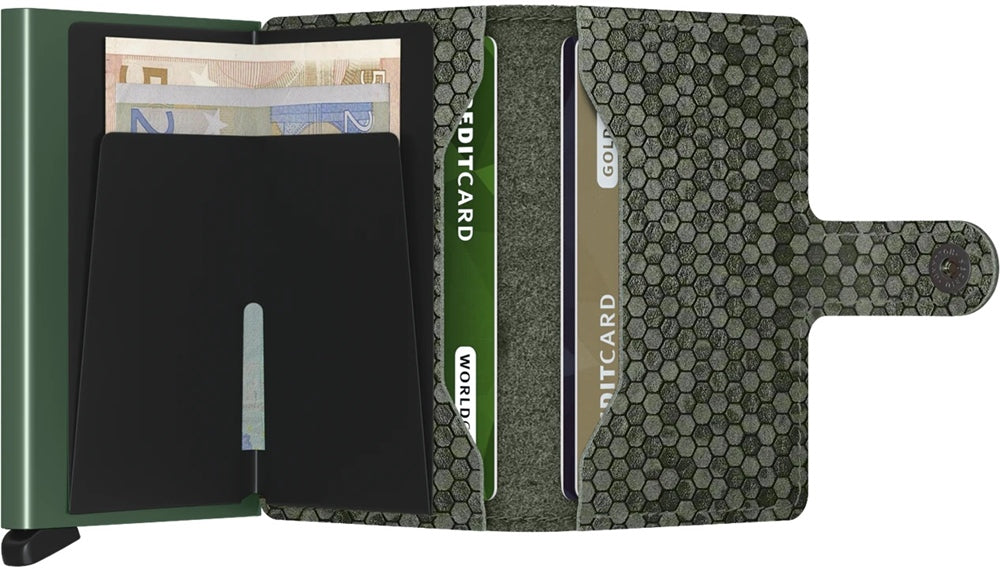 Miniwallet Hexagon Green