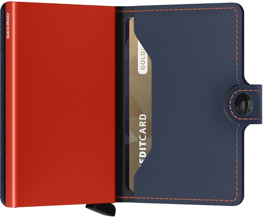Miniwallet Matte Nightblue &amp; Orange