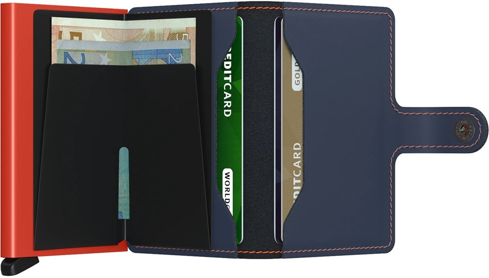 Miniwallet Matte Nightblue &amp; Orange