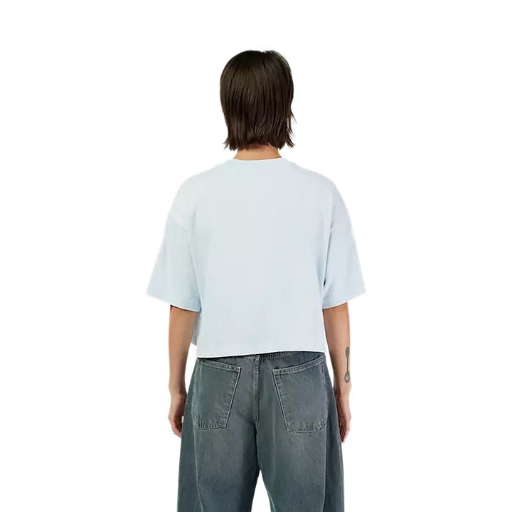 W Wordmark OS Crop Tee Blue