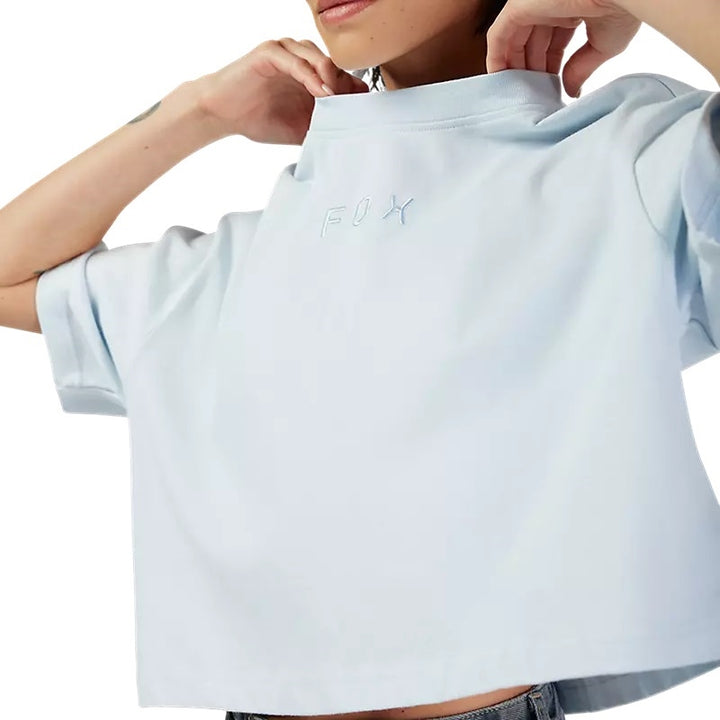 W Wordmark OS Crop Tee Blue