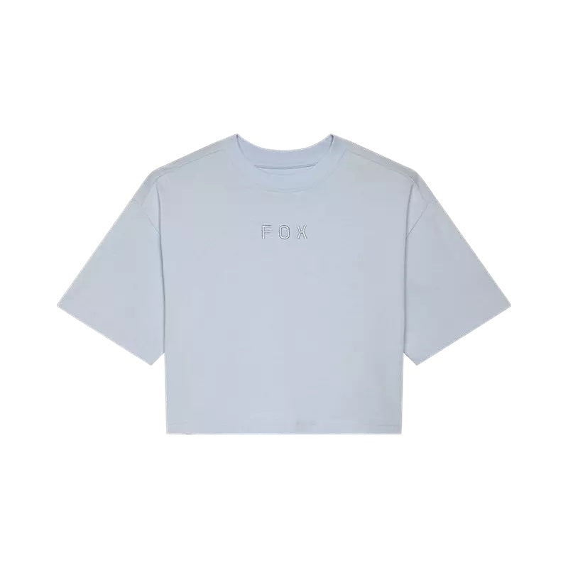 W Wordmark OS Crop Tee Blue