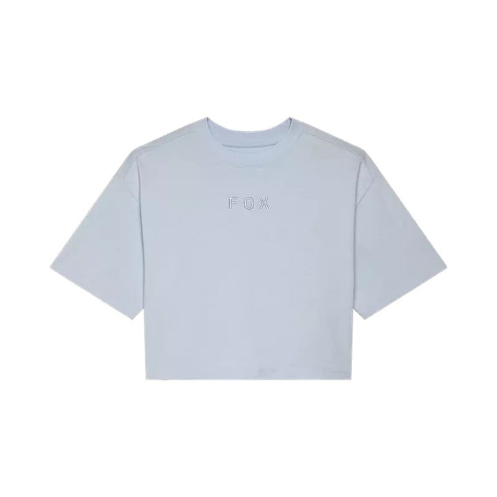 W Wordmark OS Crop Tee Blue
