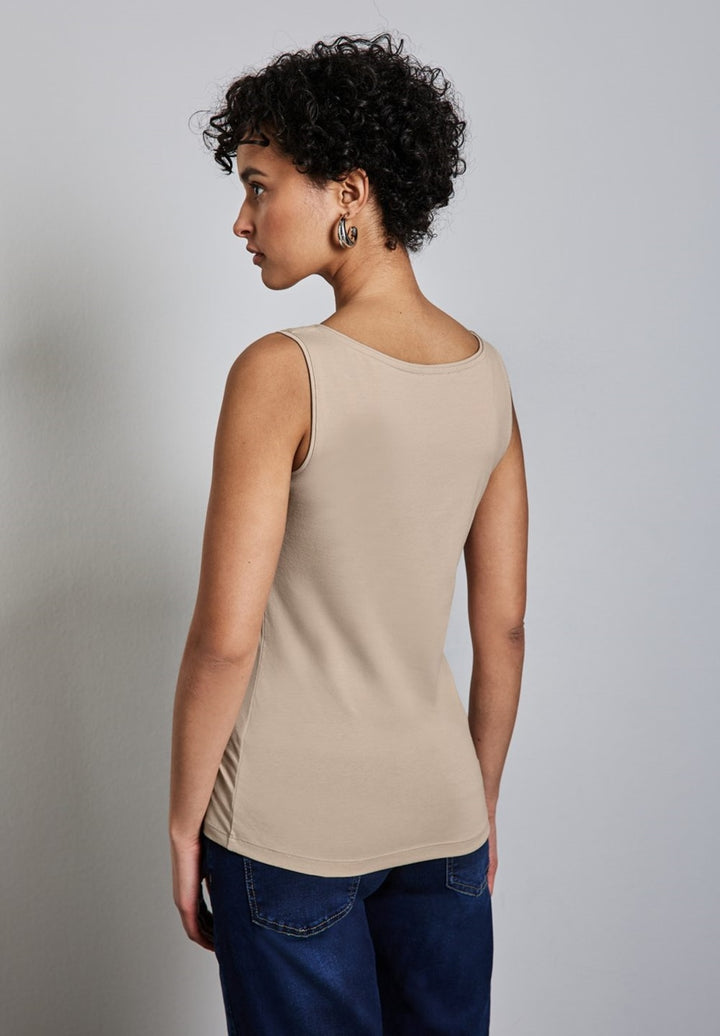 Style QR Anni basic top – Cotton Beige 