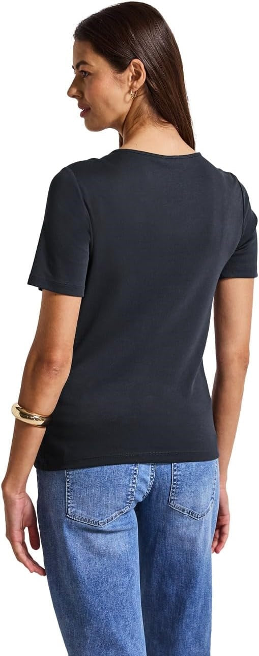 QR shirt w.heart neckline shap – Allgemeines Produktbild 