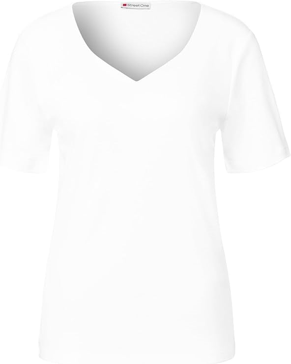 QR shirt w.heart neckline shap – White 
