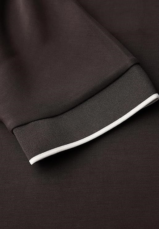LTD QR silk look shirt w.rib c
