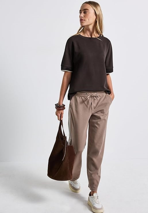 LTD QR silk look shirt w.rib c – Deep Roast Brown 