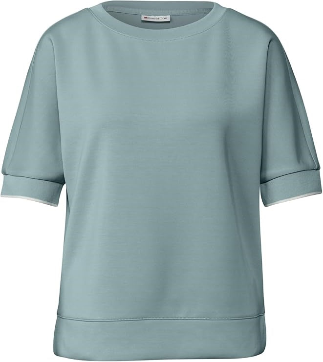 LTD QR silk look shirt w.rib c – Arona Blue 