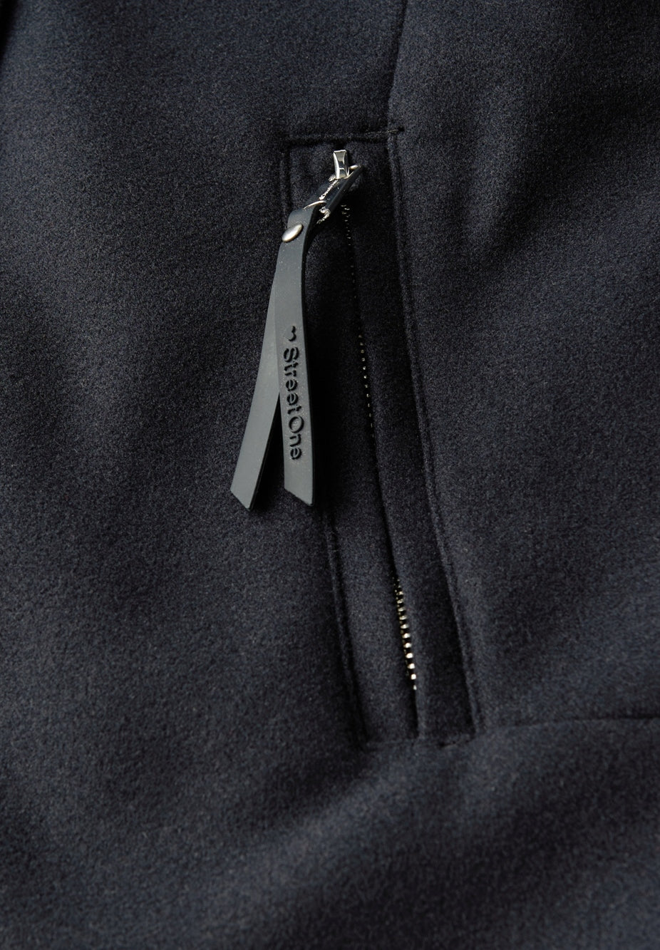 LTD QR Coat w. Knit Details – Obsidian Blue 