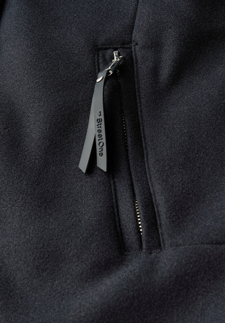 LTD QR Coat w. Knit Details – Obsidian Blue 
