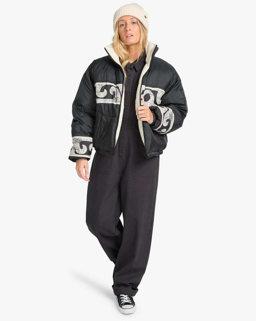 Cozy Puffer Black Pebble