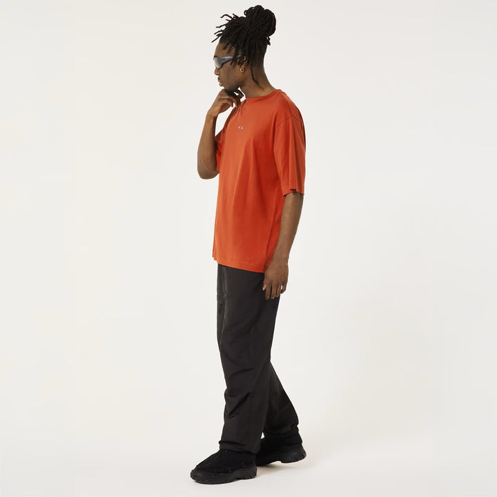 Stacked Metal Tee Flame Red