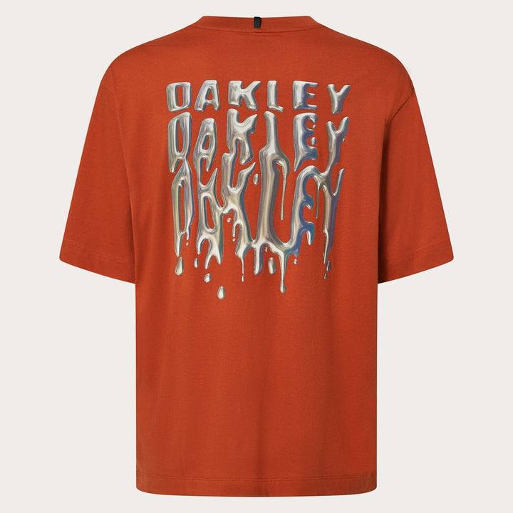 Stacked Metal Tee Flame Red