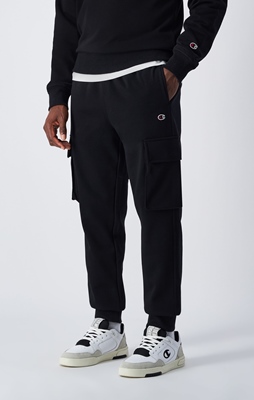 Rib Cuff Cargo Pant Black