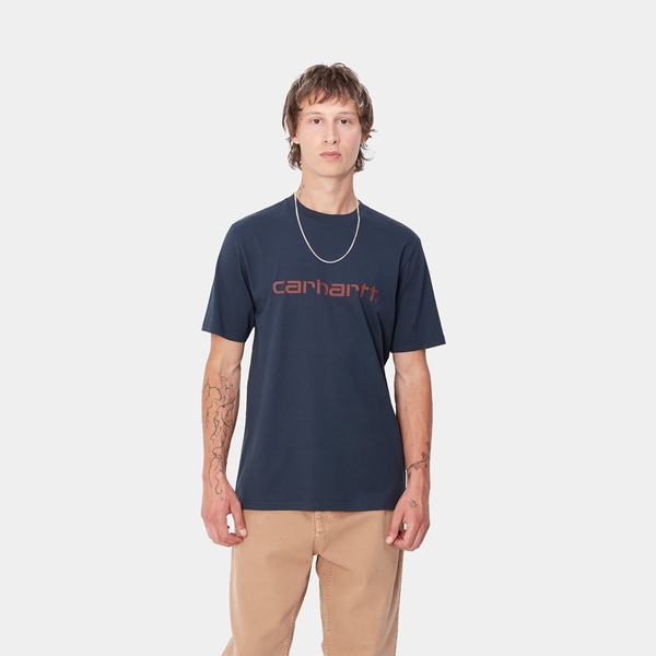 Script T-Shirt Air Force Blue/Malbec