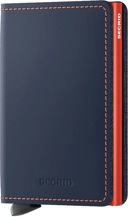 Slimwallet Matte Nightblue & Orange