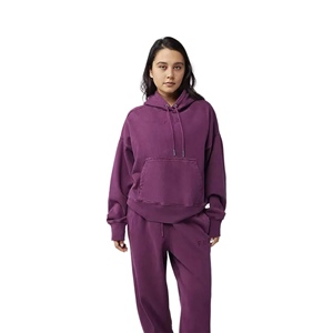 W Wordmark Oversized Fleece Purple